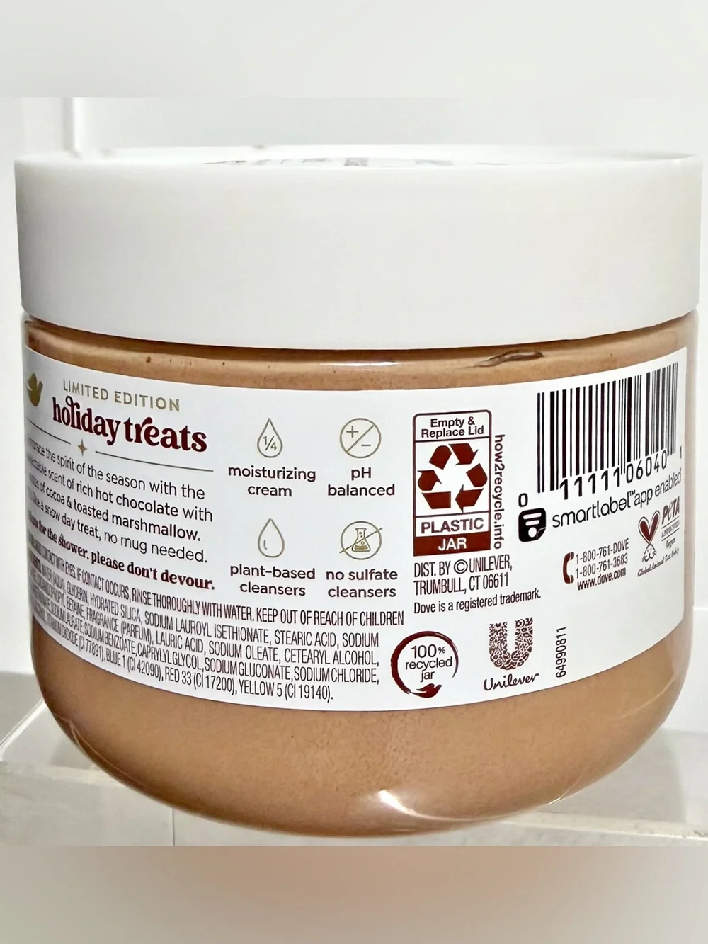 Dove HOT COCOA SWIRL 15 oz Body Scrub ~ Limited Edition ~ New